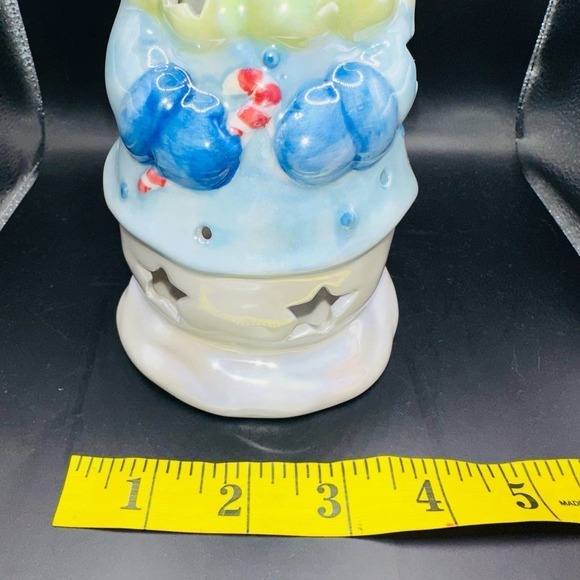 NWT Yankee Candle Christmas Snowman Tea Light Holder 2001 - Picture 5 of 7